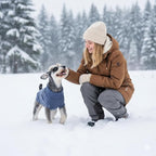 Dog Warm Winter Sweater Pet Clothes Knitwear for Medium Dog for Corgi, West Highland, Schnauzer, Border Collie, Dog Outfits (Dark Blue XL)