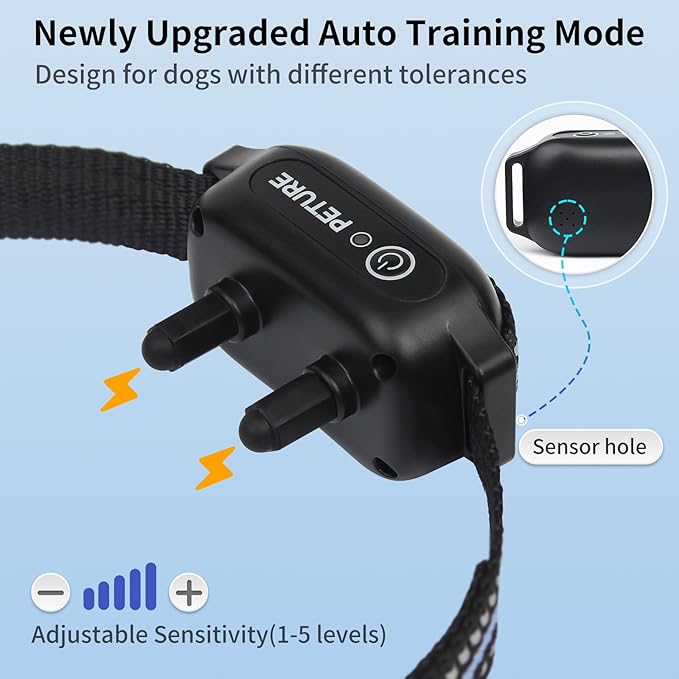 Bark Collar With Remote for 2 Dogs, 3300FT 2 in 1 Bark and Shock Collar Combo with Beep, Vibrate, Shock & Auto Mode, IPX7 Waterproof Automatic Bark Collar for Small Medium Large Dogs (7-120lbs)