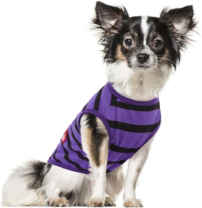 Dog Shirts for Small Dogs, Striped T-Shirts Pets Vest Pet Apparel Tee Shirts Dog Tank Top Spring Summer Suitable for Chihuahua French Bulldog Bichon Shih Tzu