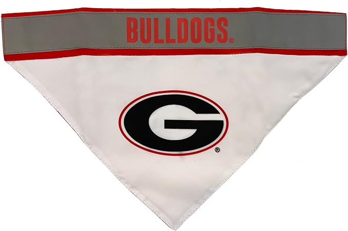 Pets First NCAA Goergia Bulldogs TIE Bandana, Large/X-Large. Dog Football Reflective Bandana Scarf Bib for Pet, Cat, or Dog. The Ultimate Game-Day, Party Bandana