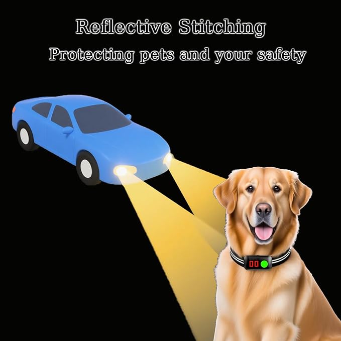 Dog Collar Replacement Strap for Shock Bark Training Collar Safe Replacement Strap Reflective Adjustable Nylon E Collar Replacement Strap