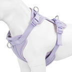 Wisedog Dog Harness Medium Sized, Pet Vest with Front Clip, Adjustable Puppy Harness with 3 Fast Release Buckles[Easy to Put on & Take Off] (Lilac, L)