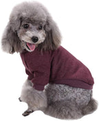 Jecikelon Dog Clothes Dogs Sweater Soft Puppies Clothing Winter Puppy Sweaters Warm Outfit for Dogs Small XXS XS Cat Apparel (Small, Brown)