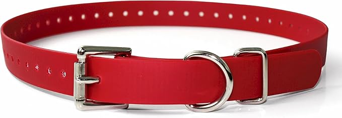 Educator 1-Inch Dog Training Collar Strap – ONLY Fits FE-580, ET-800 & UL-1200 Receivers – NOT Compatible with Mini Educator (ET-300/ET-400) – Durable Biothane Collar, Red