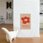 Wall Cat Scratcher for Indoor Cats - Reusable & Damage-Free Wall-Mounted Fabric Scratching, DIY for Furniture and Wall Protection (15.75''x23.62'', Flower)
