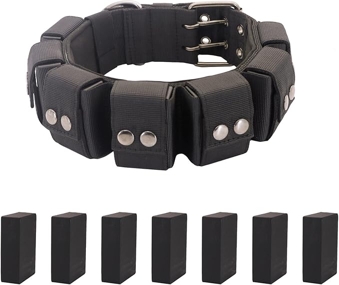 Tactical Weighted Dog Collar - Weights for Training & Exercise - Small, Medium, Large Dogs