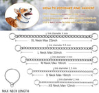 Silver Chain Collar for Dogs,Metal Slip Link Dog Chain Martingale Collar Heavy Duty Training Dog Collar Boy Girl Puppy Collars for XS Small Medium Large Big Breed Pet,S