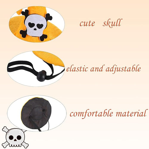 1PC Dog Halloween Day Costume - Dog Cat Halloween Hat Pet Adjustable Headpiece Hat Pet Skull Costume Soft Pet Hat Cute Hat for Dogs and Cats