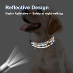Reflective Martingale Collar with Buckle Shark Starfish Ethnic Stripe Adjustable Designer Dog Collars (Underwater World, XSmall)