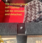 Cat Window Perch with Scratching Post Strong Supported - Large Hammock Bed for Cats Inside - Solid Wood Seat, Soft Cushion - Rustic Indoor Cat Tree Shelf for Sunbathing (Black, Large 2)