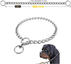 Chain Choke Collar for Dogs, Metal Slip Link Training Heavy Duty Dog Choker Collar Martingale for Medium Large Dogs L+ Length: 24” 4.0mm(Suitable for Dog's Neck 20")