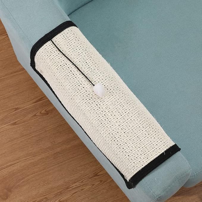 2 Pcs Cat Scratcher Mat Natural Sisal Cat Scratching Mat Furniture Legs Protector Soft Cat Scratch Mat Durable Cat Scratch Pad Cat Scratcher Couch Pad for Grinding