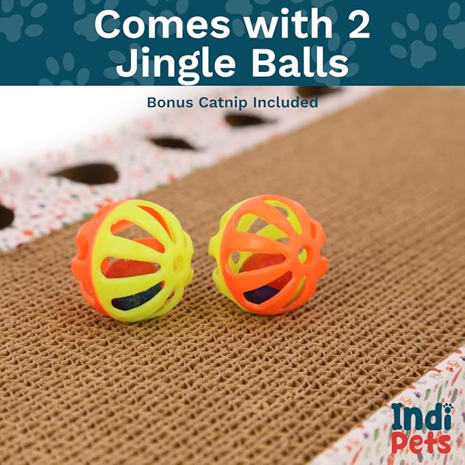 Indipets Cardboard Cat Scratching Pads Cat Scratchers (Scratch and Play)