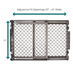MyPet 2-in-1 Easy Swing Petgate: 27"-41" Wide Dog Gate. Safety Latch, Hardware Mount. Pet Gates for Doorways & Stairways. Made in USA. 27" Tall, Fieldstone