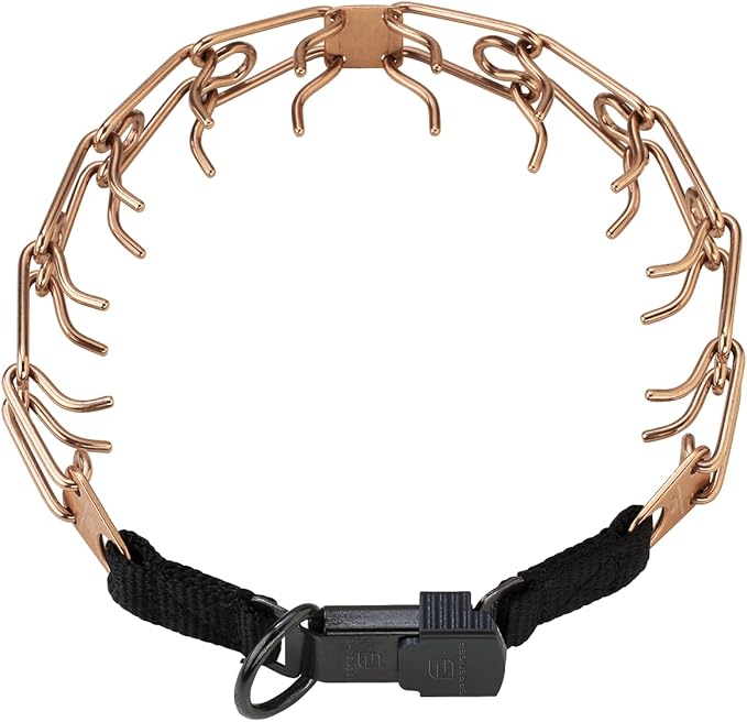 Herm Sprenger Curogan Dog Training Collar with Quick Release Buckle Ultra-Plus Pet Rounded Hypoallergenic Nickel Free No-Pull Collar for Dogs Made in Germany 2.25mm x 16in Small