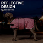 BEAUTYZOO Dog Winter Coat for XX-Large Dogs Waterproof, Warm Reflective Great Dane Oxford Canvas Jacket, Fleece Dog Cold Weather Coats Windproof for Female Male Dogs, Pink XXL