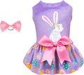 CuteBone White Rabbit Dog Easter Dress Velvet for Small Dogs Girl Eggs Skirt Puppy Purple Dresses Dog Clothes CVA19S-D