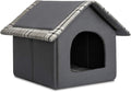 Hollypet Cozy Pet Bed Warm Cave Nest Sleeping Bed Puppy House for Cats and Small Dogs, Gray