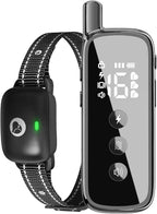 Dog Shock Collar - 2600FT Rechargeable Waterproof Dog Training Collar with Remote with Beep, Vibration(1-16), Safe Shock(1-16) e Collar for 5-120lbs Small Medium Large Dogs (Black)