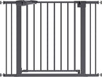 Babelio Baby Gate, 29-43" Auto-Close Easy Install Pet Gate, PressGuard P7 Extra Wide Walk Thru Child Safety Gate, 30" Tall Pressure-Mounted Metal Dog Gate for Doorways & Stairs, Black