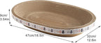 Cat Scratcher, High-Density Oval-Shaped Scratching Board, Water-Resistant and Durable Cardboard, Suitable for Medium to Large Breeds, Provides Firm and Cozy Resting Place