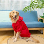 KOOLTAIL Dog Hoodie for Large Medium Small Dogs, Soft and Warm Pet Sweater with Leash Hole and Pocket Boy Girl, Puppy Fall Winter Jacket Clothes, French Pitbull Cold Weather Coat Sweatshirt, Red XXL