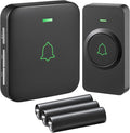 AVANTEK Wireless Door Bell, BA-11 Waterproof Battery Operated Doorbell Chime Operating at 1000 Feet, Portable Door Chime kit with 52 Melodies, 5 Volume Levels, and CD Quality Sound