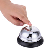 Call Bell 2 Packs 3.3 Inch Diameter with Metal Anti-Rust Construction, Desk Bell for Hotels, Schools, Restaurants, Reception Areas, Hospitals, Warehouses(Silver)