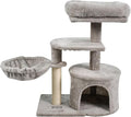 27-in Heavy-Duty Cat Tree for Large Cats, Multi-Level Tower with Sisal Scratching Posts, Plush Perch, Hammock & Condo Anti-Tip Design