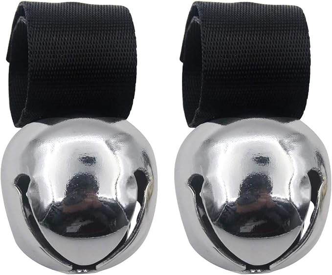 SCENEREAL Large Bell for Dog Collar, 2 Pack 1" Extra Loud Collar Bells for Cats and Dogs Training, Hiking, Walking, Hunting, Pet Tracker, Pet Bell for Save Wildlife and Birds Silver