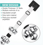 Dog Bells to Go Outside Dog Door Bell Premium Quality Buckle Adjustable Dog Bell Dog Attached to doorknob or Anywhere Near The Door, Length and Height Adjustable