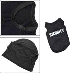 2Pack Dog Security Costume Cotton Dog Shirt for Small Dog Boy Pet Clothes Security Puppy Black Vest T-Shirts Cat Top Tee Breathable Stretchy