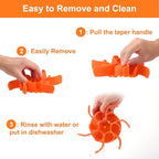 Dog Slow Feeder Bowls Silicone Spiral Pet Food Feeder Insert to Slow Down Eating for Large Medium Small Breed Dogs Perfect with Stainless Steel Glass Ceramic Pet Bowls (Orange)