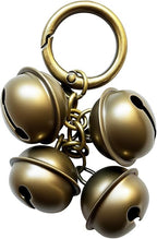 Dog Collar Bell for Pet Tracking 2 Strings in 8 Pieces Pet Bells for Collar Loud Brass Cat Bells for Collar with Key Rings Vintage Bronze Jingle Bells for Doorbell Potty Training