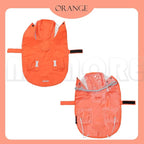 Dog Raincoat,Waterproof Rain Poncho with Hoodie, High Reflective Adjustable Pet Rain Jacket with Leash Hole for Small Medium and Large Dogs (Orange, Large: 22-37lbs)
