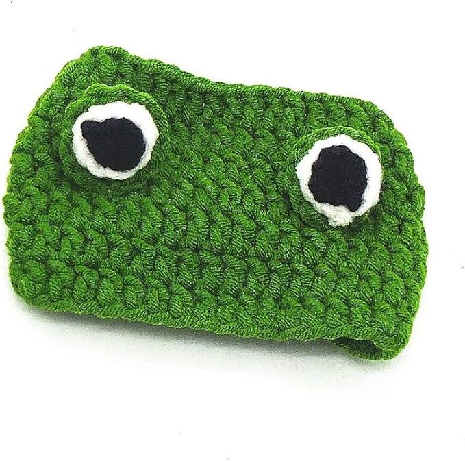 Adorable Pet Funny Hat Cartoon Frog Shape Pet Cap Weaving Puppy Cat Hat Pet Grooming Supplies for Everyday Decoration Christmas Halloween Decoration Use 1PCS