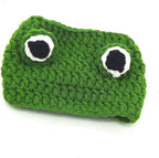 Adorable Pet Funny Hat Cartoon Frog Shape Pet Cap Weaving Puppy Cat Hat Pet Grooming Supplies for Everyday Decoration Christmas Halloween Decoration Use 1PCS