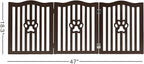 Pet Gate, Wooden Free Standing Dog Gate for Small Dogs and Cats. Great Folding Fence for Doorways, Halls, Stairs. Espresso