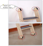 SHENGOCASE Solid Wood Wall Leaning Cat Ladder for Indoor Cats and Small Medium Dog, Stair Step for Window Bed, Wall Climbing Furniture (47.2")