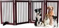 Dog Gate Indoor, Pet Gates for Doorways No Drilling, Freestanding Dog Gates, Foldable Pet Gate, Wooden Gates for Dogs Indoor- 4 Panel - 30" (Espresso, 4 Panel - 30")