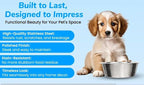Greendale - 2 Pack - 6.75 Cup Capacity - Stainless Steel Metal Dog Bowls - Perfect for Dog Food and Water. Wrong Size? Click to Look at Our Size Options.