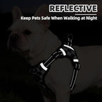 PUPTECK No Pull Dog Harness Small Sized Dog, Adjustable Reflective Escape Proof Easy Control, Comfortable Soft Padded Step in Pet Vest Harness, Black&White Checkered, M
