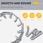 Chrome Plated Prong Dog Collar,no Pull Dog Prong Collar with Spikes,Choke Collar for Dogs Pinch Training Collar (4.0 * 28in)