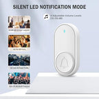 Wireless Doorbell Chime Kit, Door Bell with 1000ft Range 32 Chimes, Easy Installation, Adjustable 4 Volume, Battery Operated, Door Bell Ringer Wireless for Business/Store/Home/Office When Entering