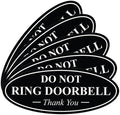 All Quality Oval DO NOT Ring DOORBELL Thank You Sign - Black Large 5 Pack