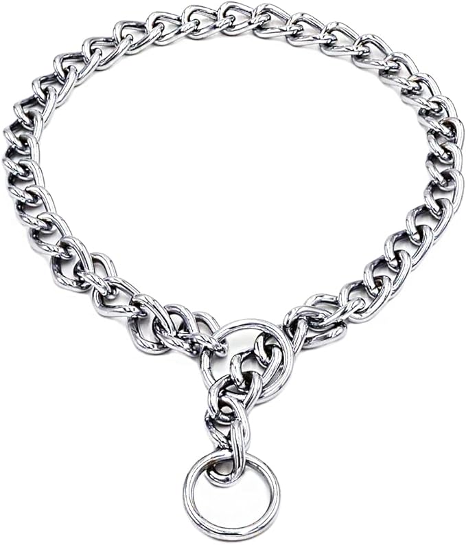 Freezx Dog Choke Collar Slip P Chain,Heavy Duty Metal Training Choke Collars, Adjustable Weather Proof Alloy Steel Chains for Small Medium Large Dogs (2XL, Diameter-4mm)