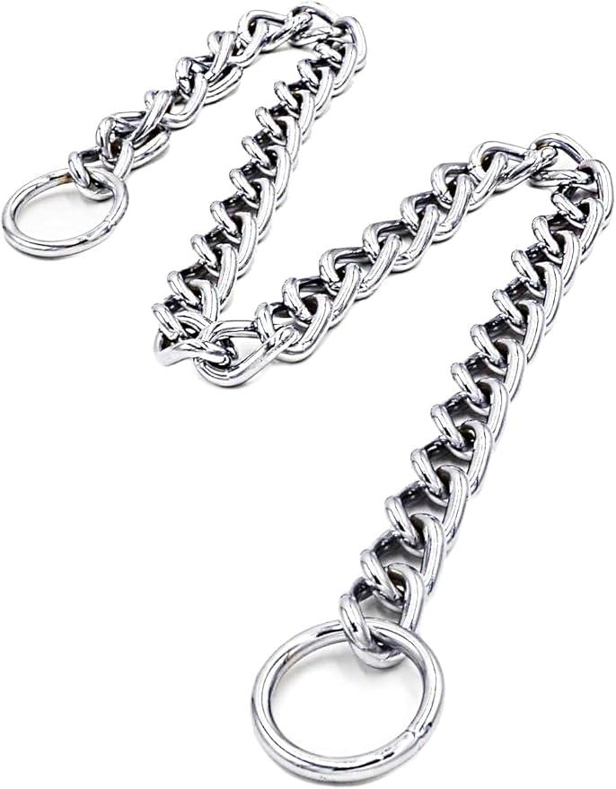 Freezx Dog Choke Collar Slip P Chain,Heavy Duty Metal Training Choke Collars, Adjustable Weather Proof Alloy Steel Chains for Small Medium Large Dogs (M, Diameter-2.5mm)