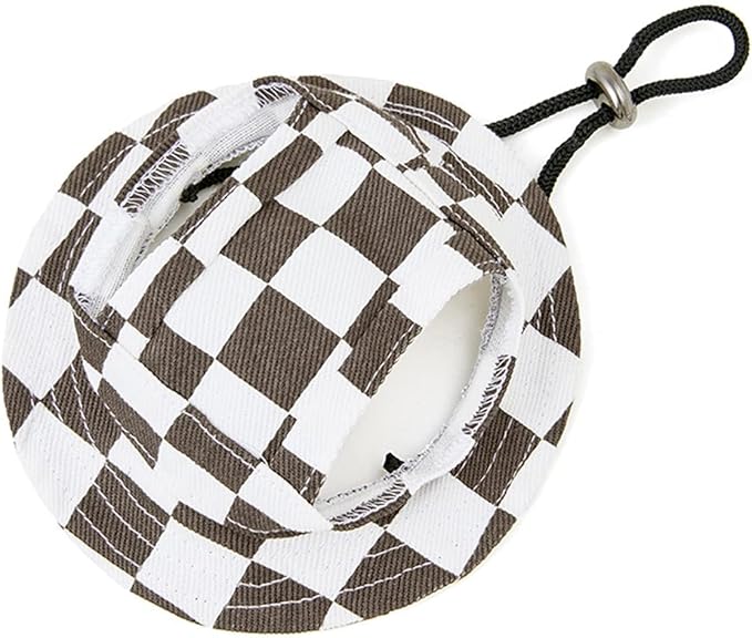 Round Brim Princess Hat Visor Hat Pet Dog Mesh Porous Sun Hat with Ear Holes for Small, Extra Small Dog Teddy, Pug, Chihuahua, Shih Tzu, Yorkshire Terriers, Papillon U-Coffee L