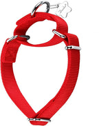 Martingale Dog Collar, Escape-Proof and No Slip Design, Heavy-Duty Nylon with Metal Buckle, Adjustable for Small, Medium & Large Dogs, Colorfast for Training, Daily Walks (Festive Red, M)