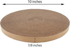 Cat Scratching Board for Indoor Cats,Scratch Pad Pro for Cats,Round Cat Scratcher Refill,Natural Recycled Corrugated Cardboard Supports Pet Behavior and Relieves Stress- 3 Count